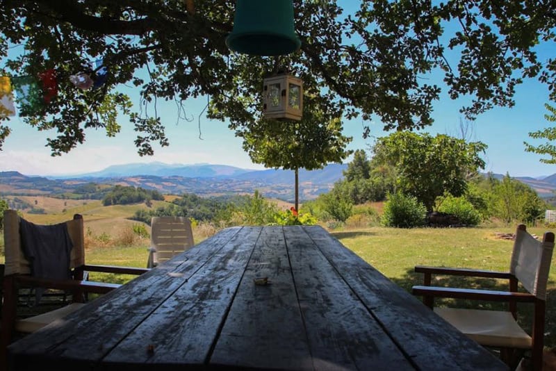 panorama dal giardino di casa della casa